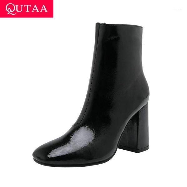 qutaa 2020 ankle boots super square high heel women shoes zipper pointed toe pu leather motorcycle casual big size 34-431, Black
qutaa 2020 ankle boots super square high heel women shoes zipper pointed toe pu leather motorcycle casual big size 34-431, Black