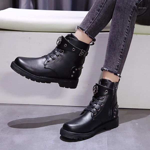 2020 fashion autumn ankle women boots zipper rivet boots women's shoes round toe square heel casual comfortable women's footwear1, Black
2020 fashion autumn ankle women boots zipper rivet boots women's shoes round toe square heel casual comfortable women's footwear1, Black