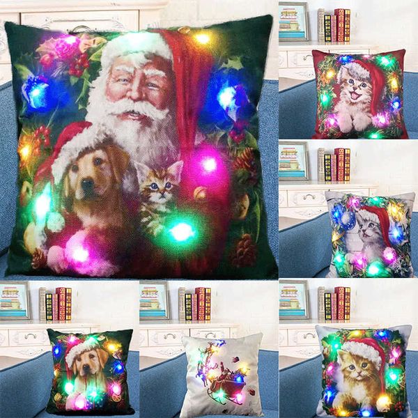 led light luminous pillow case linen pillow covers cushion cover santa claus dog pillowcase sofa car decor 8 style wx9-1504
led light luminous pillow case linen pillow covers cushion cover santa claus dog pillowcase sofa car decor 8 style wx9-1504