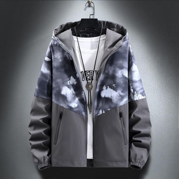 2021 spring autumn men hood jacket fashion printing windbreaker waterproof male casual bomber jacket zipper coat outwear m-5xl, Black;brown
2021 spring autumn men hood jacket fashion printing windbreaker waterproof male casual bomber jacket zipper coat outwear m-5xl, Black;brown