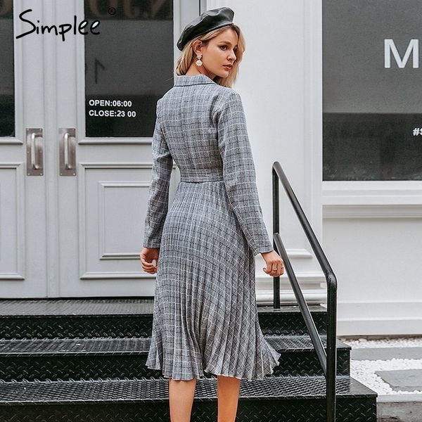 simplee a-line v-neck women midi elegant long sleeve button sash female blazer pleated office ladies dress y200805, Black;pink
simplee a-line v-neck women midi elegant long sleeve button sash female blazer pleated office ladies dress y200805, Black;pink