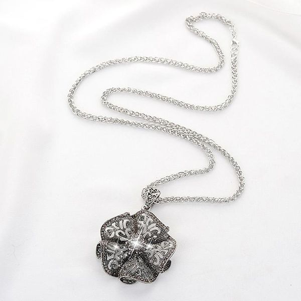 vintage flower long pendant necklace women new fashion jewelry wholesale sweater necklaces christmas gifts1, Silver
vintage flower long pendant necklace women new fashion jewelry wholesale sweater necklaces christmas gifts1, Silver