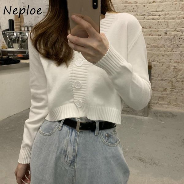 women's knits & tees neploe female sweater 2021 autumn fashion sweet gentleness v-neck solid knitted cardigans slim fit women 82113, White
women's knits & tees neploe female sweater 2021 autumn fashion sweet gentleness v-neck solid knitted cardigans slim fit women 82113, White