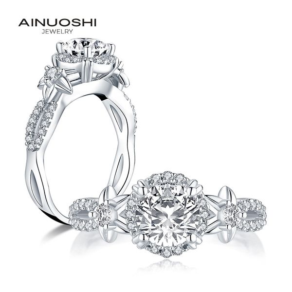 ainuoshi 925 sterling silver 1.0 ct round cut halo rings engagement simulated diamond women wedding silver rings jewelry gifts y200106, Slivery;golden
ainuoshi 925 sterling silver 1.0 ct round cut halo rings engagement simulated diamond women wedding silver rings jewelry gifts y200106, Slivery;golden