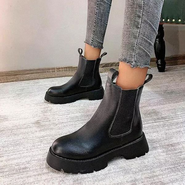 soft pu leather women ankle boots fashion round toe platform shoes ladies casual low heel booties #s51x, Black
soft pu leather women ankle boots fashion round toe platform shoes ladies casual low heel booties #s51x, Black