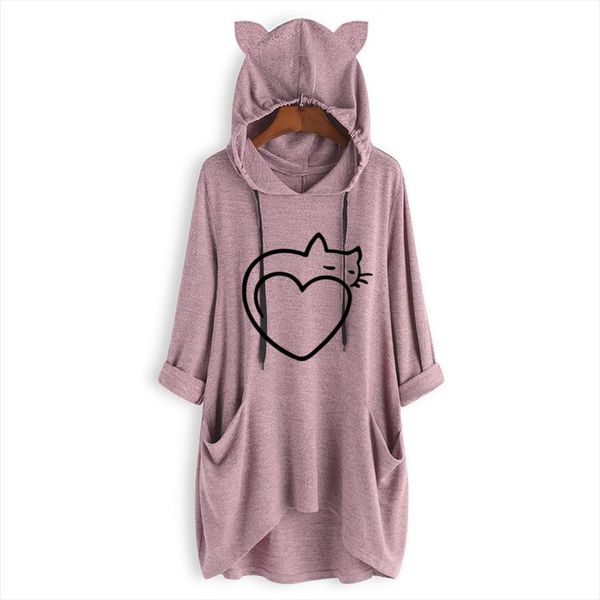 kawaii long sleeve women hoodies with cat ear girls cat print oversized tracksuit female autumn pullover sweatshirt blouse, Black
kawaii long sleeve women hoodies with cat ear girls cat print oversized tracksuit female autumn pullover sweatshirt blouse, Black