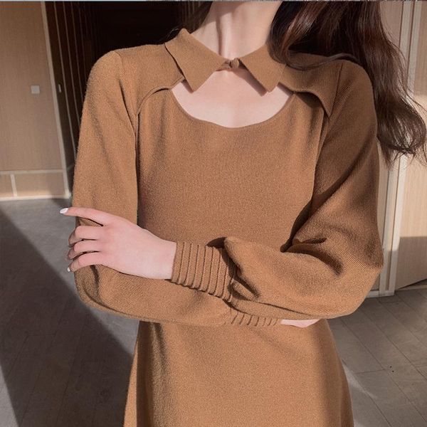 dress one piece winter knit korean 2021 elegant office sweater dress female casual long sleeve evening party women spring, Black;gray
dress one piece winter knit korean 2021 elegant office sweater dress female casual long sleeve evening party women spring, Black;gray