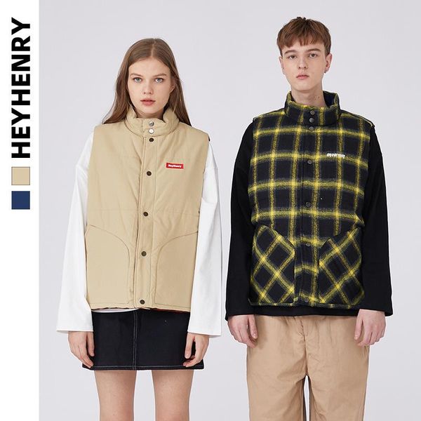 double sided wearing plaid winter cotton vest for men and women sleeveless hong kong style korean lovers vest cotton clothing, Black;white
double sided wearing plaid winter cotton vest for men and women sleeveless hong kong style korean lovers vest cotton clothing, Black;white