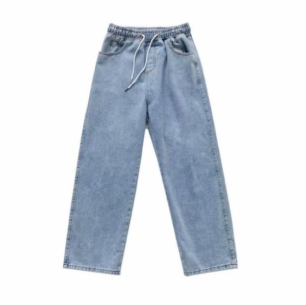 2021 spring streetwear loose men straight jeans elastic waist man casual wide leg pants korean men's denim trousers w1540, Blue
2021 spring streetwear loose men straight jeans elastic waist man casual wide leg pants korean men's denim trousers w1540, Blue