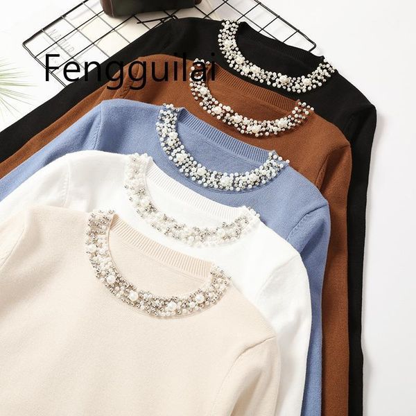 autumn beadings o-neck pullover women's sweater long sleeve solid office lady female jumper 2020 winter khaki woman sweaters1, White;black
autumn beadings o-neck pullover women's sweater long sleeve solid office lady female jumper 2020 winter khaki woman sweaters1, White;black