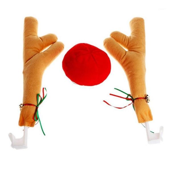 interior decorations 2 antlers + 1 nose cute horn costume set and red christmas car decor1
interior decorations 2 antlers + 1 nose cute horn costume set and red christmas car decor1