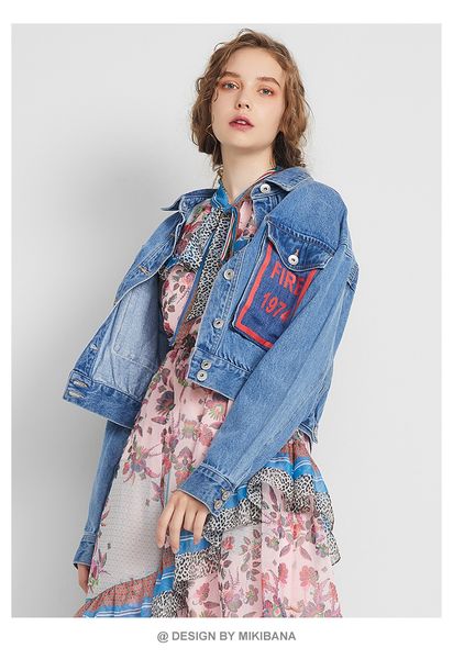 2021 new bf denim short jacket, heavy embroidery, autumn new big pocket female style c8ki, Black;brown
2021 new bf denim short jacket, heavy embroidery, autumn new big pocket female style c8ki, Black;brown