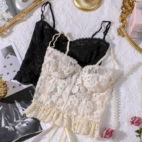 ailigou woman sling lace club strap hollow frenulum slim see-through ruffle short vest 2020 fashion, White
ailigou woman sling lace club strap hollow frenulum slim see-through ruffle short vest 2020 fashion, White