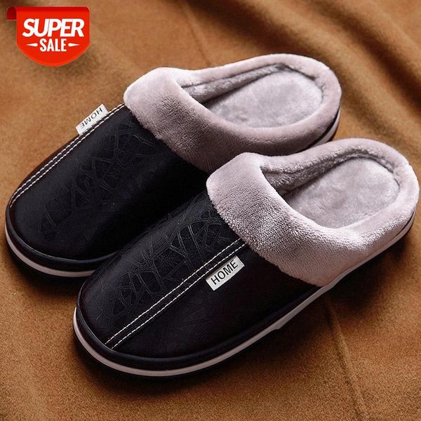 men's winter home indoor slippers leather slippers men plush waterproof non-slip big size men shoe thick bottom sturdy sole boys #bj9e, Black
men's winter home indoor slippers leather slippers men plush waterproof non-slip big size men shoe thick bottom sturdy sole boys #bj9e, Black