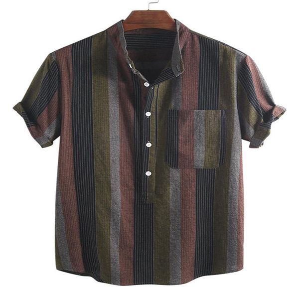 men's short-sleeved fashion brand japanese men's clothing 2020 european american striped shirts plus size chemise homme, White;black
men's short-sleeved fashion brand japanese men's clothing 2020 european american striped shirts plus size chemise homme, White;black