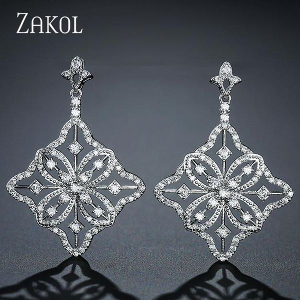 dangle & chandelier zakol copper zircon hollow flowers needle earrings for women jewelry gift girlfriend fsep2199, Silver
dangle & chandelier zakol copper zircon hollow flowers needle earrings for women jewelry gift girlfriend fsep2199, Silver