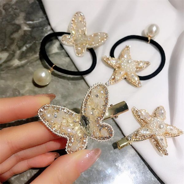 hair accessories korean baroque imitation pearl rhinestone starfish butterfly rope duckbill clip for girl fashion jewelry, Slivery;white
hair accessories korean baroque imitation pearl rhinestone starfish butterfly rope duckbill clip for girl fashion jewelry, Slivery;white