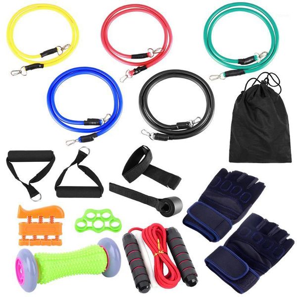 16pcs fintess resistance bands set exercise tube bands jump handles fitness gloves foot massage roller1
16pcs fintess resistance bands set exercise tube bands jump handles fitness gloves foot massage roller1