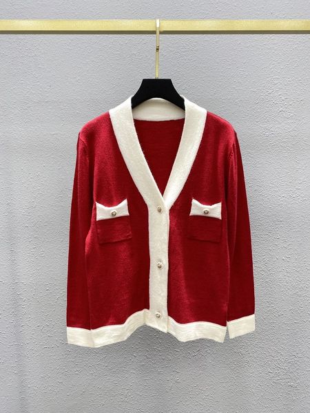 fashion real name red v-neck knitted cardigan women's 21 new heavy industry hydraulic drill metal button sweater color contrast coat, Black;white
fashion real name red v-neck knitted cardigan women's 21 new heavy industry hydraulic drill metal button sweater color contrast coat, Black;white