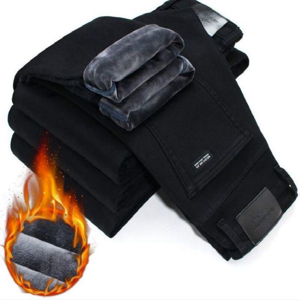 men's jeans 2021 winter men warm slim elasticity skinny black fleece fashion casual thick denim pants trousers male, Blue
men's jeans 2021 winter men warm slim elasticity skinny black fleece fashion casual thick denim pants trousers male, Blue