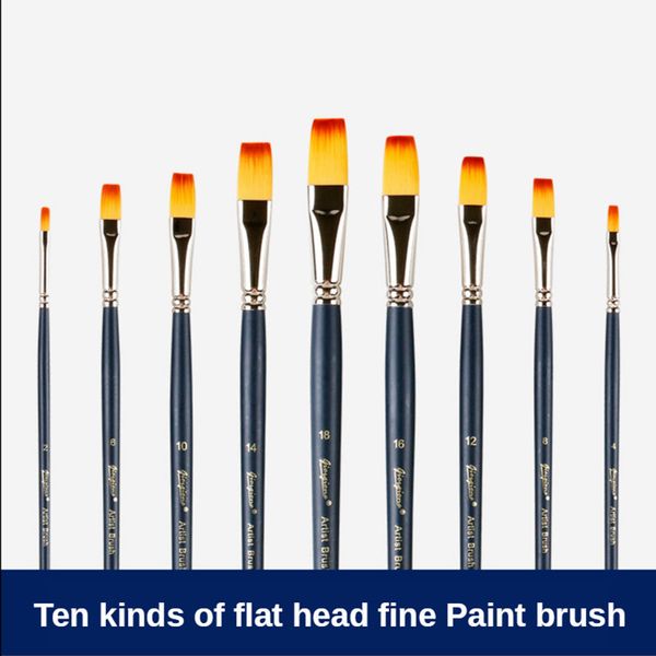 single flat-head nylon hair paint brush gouache oil paint brush long wooden pole fine painting brush watercolor art supplies, Black;red
single flat-head nylon hair paint brush gouache oil paint brush long wooden pole fine painting brush watercolor art supplies, Black;red
