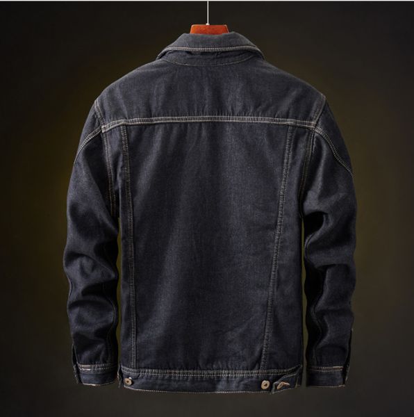 winter new men's denim plush thickened warm cotton padded korean slim trend large jacket, Black;brown
winter new men's denim plush thickened warm cotton padded korean slim trend large jacket, Black;brown