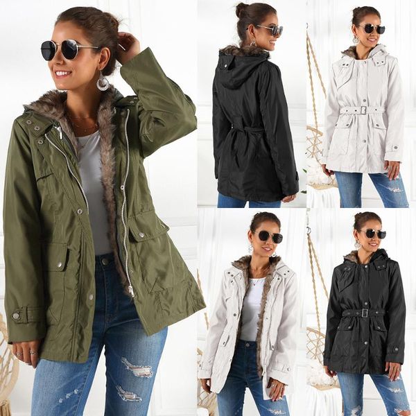 women's trench coats 2021 winter jacket female long cotton plus velvet liner windbreaker combination, Tan;black
women's trench coats 2021 winter jacket female long cotton plus velvet liner windbreaker combination, Tan;black