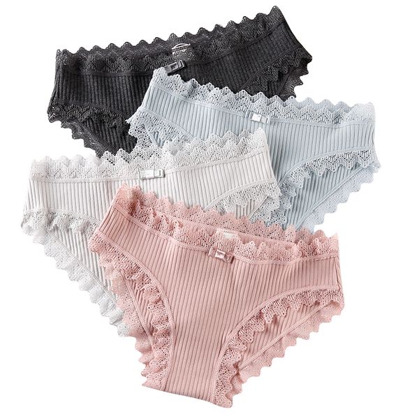 langsha 5pcs/lot lace panties women's cotton underwear seamless solid girls briefs cute bow breathable soft ladies lingerie 201112, Black;pink
langsha 5pcs/lot lace panties women's cotton underwear seamless solid girls briefs cute bow breathable soft ladies lingerie 201112, Black;pink