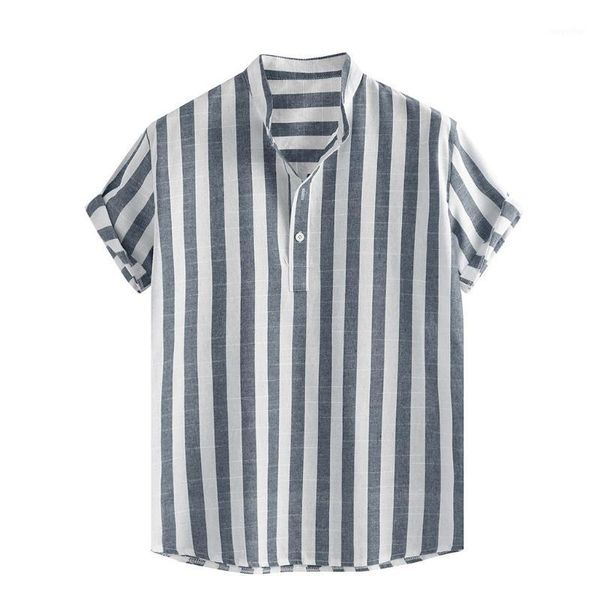men's shirts striped cotton linen stand collar loose short sleeve buttons hawaiian beach shirt mens holiday vacation clothing1, White;black
men's shirts striped cotton linen stand collar loose short sleeve buttons hawaiian beach shirt mens holiday vacation clothing1, White;black