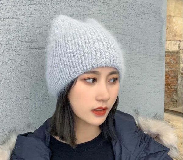 beanie/skull caps simple girl fur ear beanie hat for women winter skullies warm wool cap gorros female, Blue;gray
beanie/skull caps simple girl fur ear beanie hat for women winter skullies warm wool cap gorros female, Blue;gray