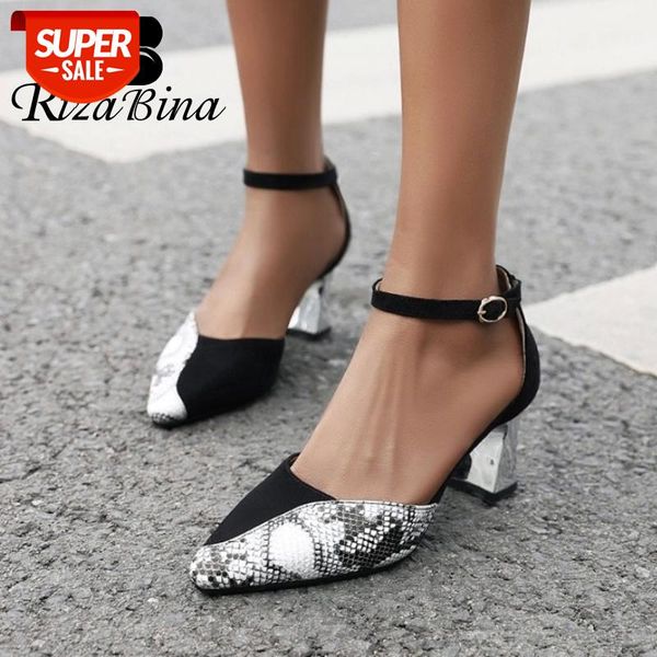 rizabina plus size 31-48 women sandals fashion snakeskin pattern shoes women square heel ankle strap patchwork casual zapatos #sv3q, Black
rizabina plus size 31-48 women sandals fashion snakeskin pattern shoes women square heel ankle strap patchwork casual zapatos #sv3q, Black