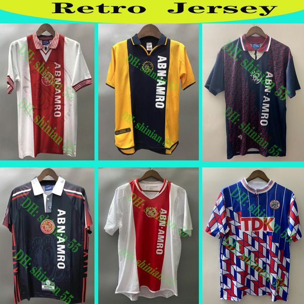ajax retro edition soccer jerseys 94/95 ajax litmanen kluivert de boer seedorf davids 1990 97/98 football shirt uniform, Black;yellow
ajax retro edition soccer jerseys 94/95 ajax litmanen kluivert de boer seedorf davids 1990 97/98 football shirt uniform, Black;yellow