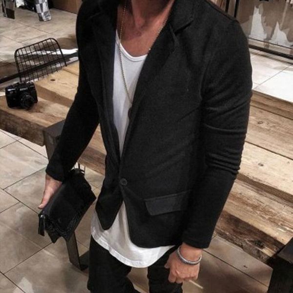 men one button herringbone suits & blazer business casual slim suit spring autumn jackets, White;black
men one button herringbone suits & blazer business casual slim suit spring autumn jackets, White;black