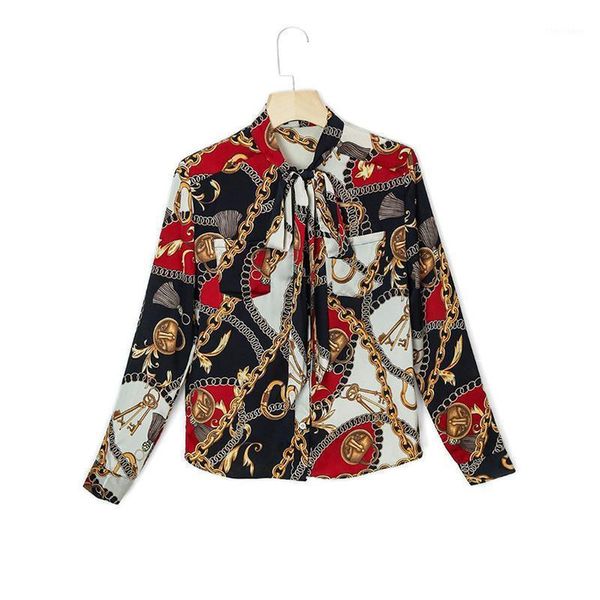 women's blouses & shirts vintage womens blouse chain printed spring autumn fashion elegant office ladies 1, White
women's blouses & shirts vintage womens blouse chain printed spring autumn fashion elegant office ladies 1, White