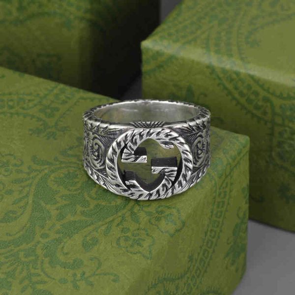 2022 latest factory wholesale hollow out letter ring vine totem ring simple personality fashion couple ring, Silver
2022 latest factory wholesale hollow out letter ring vine totem ring simple personality fashion couple ring, Silver