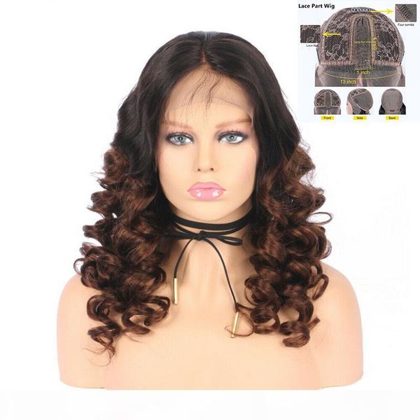 ombre loose wave hair lace part wig 1b 4 light brown colored human hair wigs 150% brazilian remy 4" part lace wig pre plucked, Black;brown
ombre loose wave hair lace part wig 1b 4 light brown colored human hair wigs 150% brazilian remy 4" part lace wig pre plucked, Black;brown