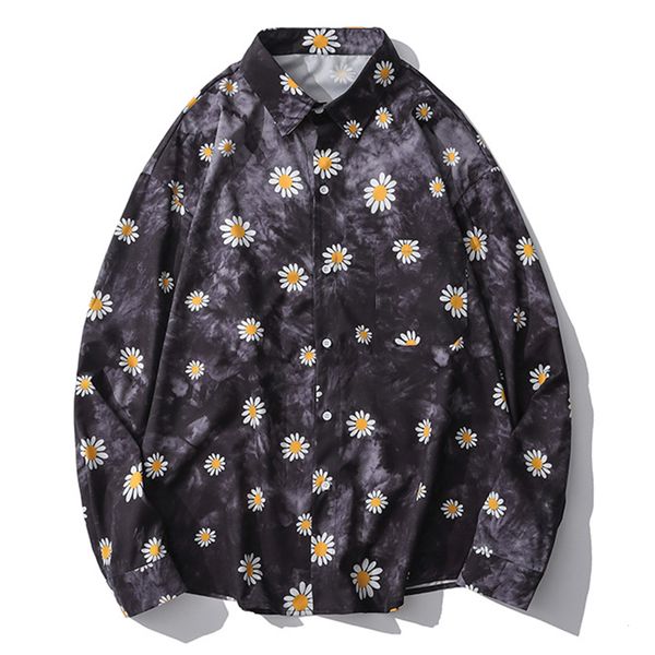2021 new hip hop daisy print casual shirts harajuku streetwear oversized shirt autumn fashion loose cotton long sleeve outwear black kq6w, White
2021 new hip hop daisy print casual shirts harajuku streetwear oversized shirt autumn fashion loose cotton long sleeve outwear black kq6w, White