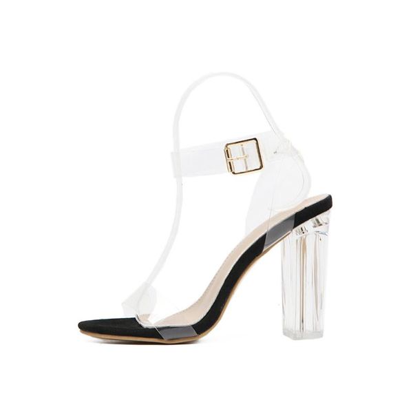 sandals spring/summer stylish transparent lady's with buckle t-strap chunky crystal high heels women's shoes large size, Black
sandals spring/summer stylish transparent lady's with buckle t-strap chunky crystal high heels women's shoes large size, Black
