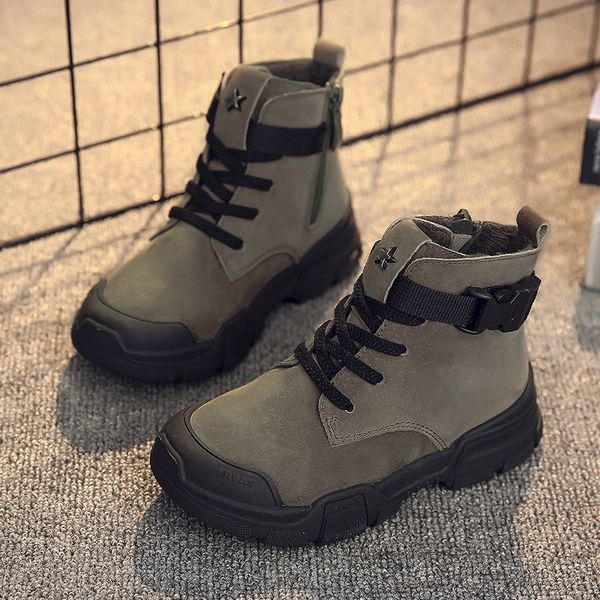 new 2020 winter kids shoes boys martin plush fashion vintage children waterproof leather girls snow boots school, Black;red
new 2020 winter kids shoes boys martin plush fashion vintage children waterproof leather girls snow boots school, Black;red