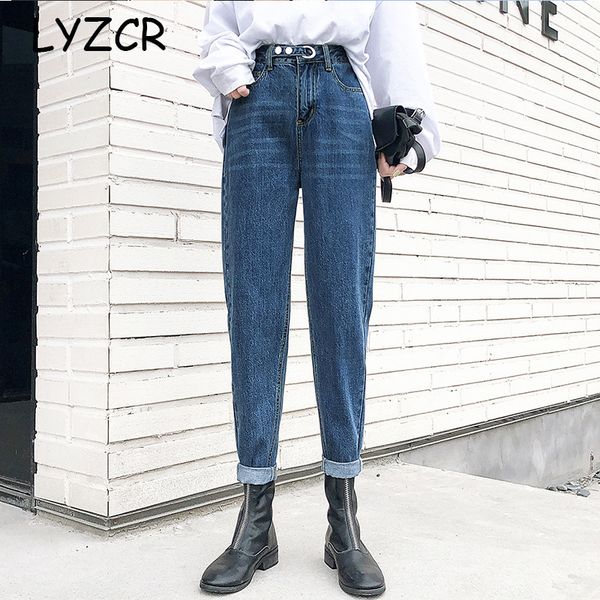 spring 2020 high waist mom jeans loose women harem boyfriend jeans for women straight jeans with high waist ankle-length pants 1017, Blue
spring 2020 high waist mom jeans loose women harem boyfriend jeans for women straight jeans with high waist ankle-length pants 1017, Blue