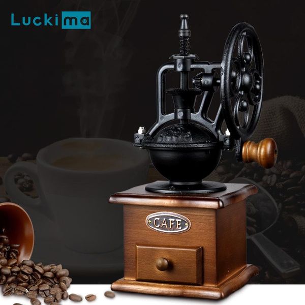 electric coffee grinders classical vintage wooden grinder ferris wheel style ceramic burr conical mill antique home cafe store decoration
electric coffee grinders classical vintage wooden grinder ferris wheel style ceramic burr conical mill antique home cafe store decoration