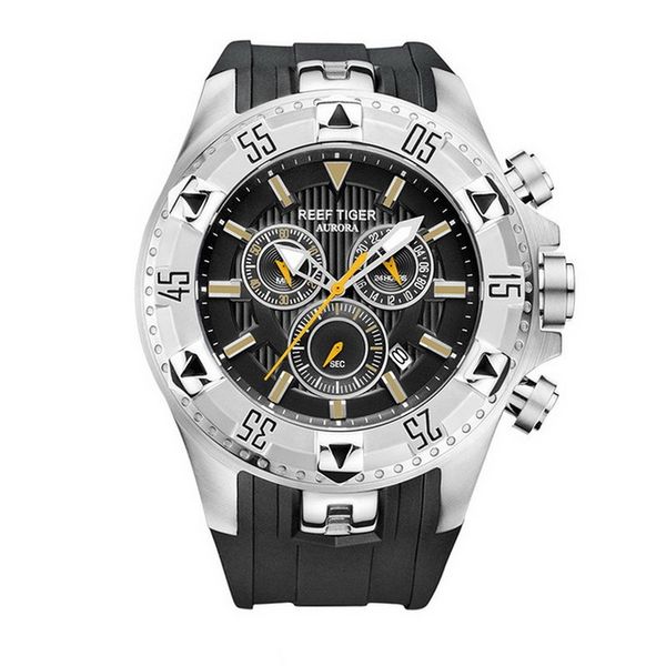 men sport waterproof watch,mens wrist watches reef tiger man quartz chronograph wristwatch big relogio masculino military rga303 t200409, Slivery;brown
men sport waterproof watch,mens wrist watches reef tiger man quartz chronograph wristwatch big relogio masculino military rga303 t200409, Slivery;brown