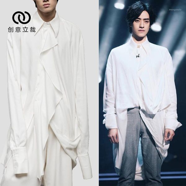 s-6xl 2020 new women and men's clothing hair stylist original designer's draping deconstruction loose shirt plus size costumes1, White;black
s-6xl 2020 new women and men's clothing hair stylist original designer's draping deconstruction loose shirt plus size costumes1, White;black