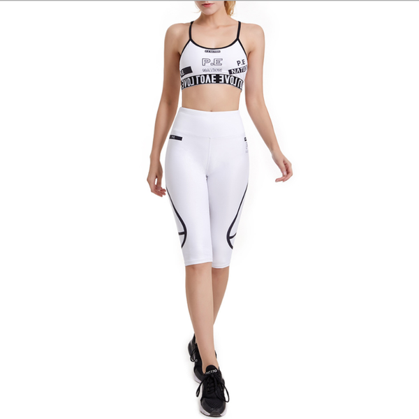 ef8010 white cross back sports bra set print women fitness sports bra suits yoga running sport gym clothes workout, White;red
ef8010 white cross back sports bra set print women fitness sports bra suits yoga running sport gym clothes workout, White;red
