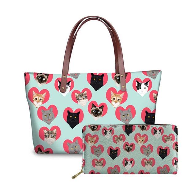 noisydesigns shoulder bag for women heart spectacular cats printing women's handbags tote bag large capacity 2pcs/set sac a mai
noisydesigns shoulder bag for women heart spectacular cats printing women's handbags tote bag large capacity 2pcs/set sac a mai