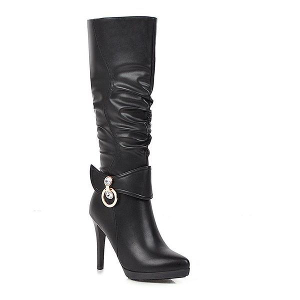 women's snow boots autumn winter fashion 11cm high heels knee high boots pu leather black zipper fur ladies shoes woman
women's snow boots autumn winter fashion 11cm high heels knee high boots pu leather black zipper fur ladies shoes woman