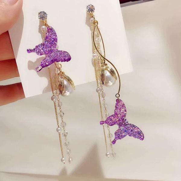 korean 2020 new bling full rhinestone butterfly earrings for women long tassel temperament drop earring pendientes party jewelry bbyfmo, Silver
korean 2020 new bling full rhinestone butterfly earrings for women long tassel temperament drop earring pendientes party jewelry bbyfmo, Silver