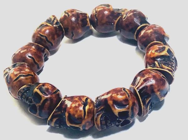 gothic skeleton men's vintage bracelet skull handmade style biker punk rider men, Black
gothic skeleton men's vintage bracelet skull handmade style biker punk rider men, Black