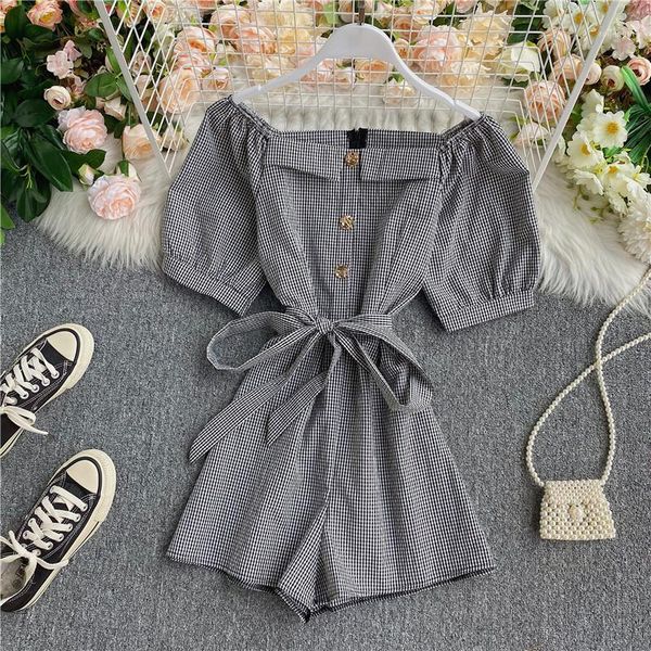teeuiear slim plaid print rompers square collar bandage jumpsuit women short overalls summer playsuit casual elegant romper1, Black;white
teeuiear slim plaid print rompers square collar bandage jumpsuit women short overalls summer playsuit casual elegant romper1, Black;white