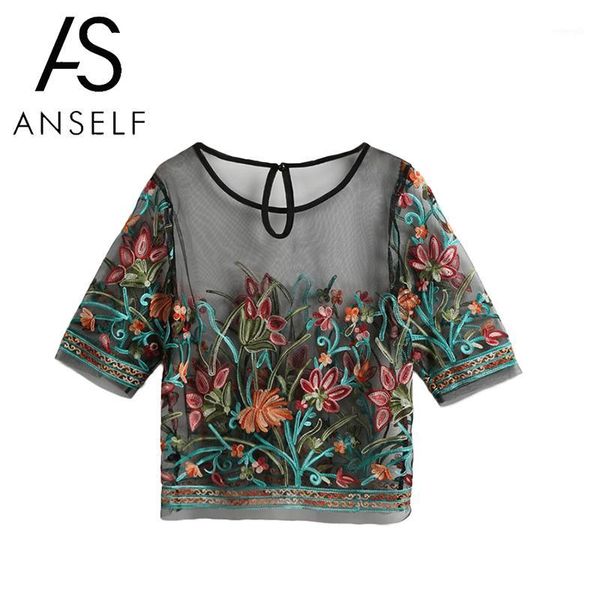 anself blouse shirt women see through transparent mesh floral embroidered half sleeve sheer plus size shirt black1, White
anself blouse shirt women see through transparent mesh floral embroidered half sleeve sheer plus size shirt black1, White